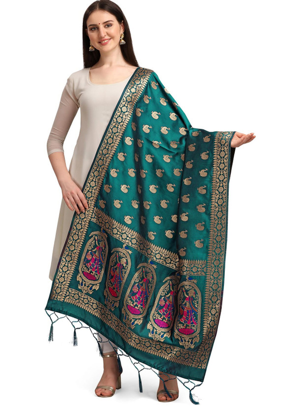 Traditional Maroon Kutch Mirror Work Heritage Dupatta