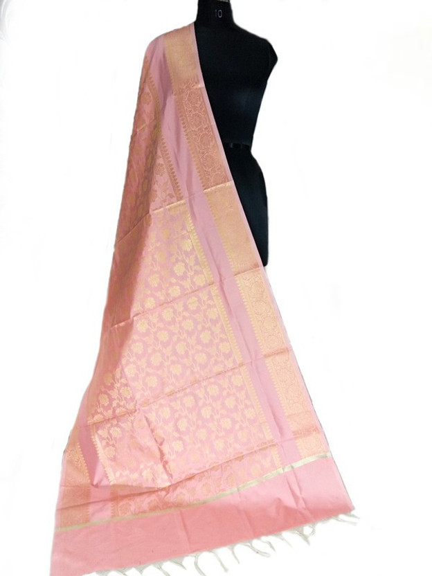 Ivory Pearl Lace Chiffon Festive Dupatta